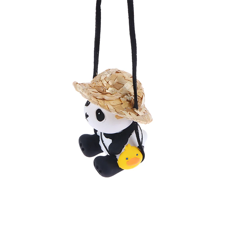 자동차 펜던트 귀여운 스윙 팬더 자동차 인테리어 장식 휴일 스윙 팬더 백미러 펜던트 자동차 액세서리