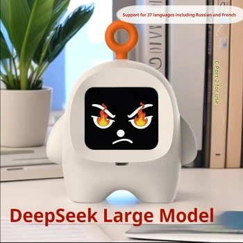 Robot Compagno AI Deepseek con Conversazione Multilingue, Apprendimento Chat, Display Digitale Portatile da Appendere per Casa e Ufficio, per Adulti