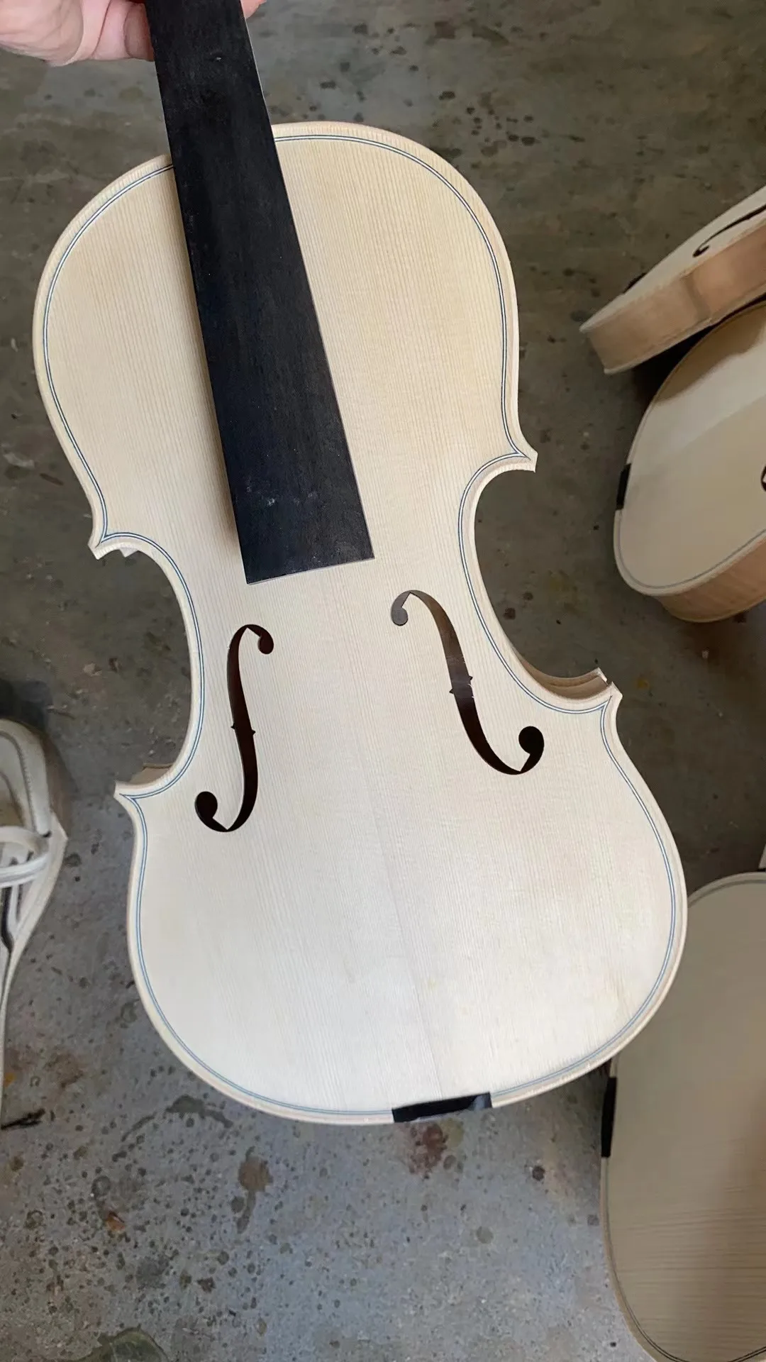 over 30 years All European Wood Violin 4/4 Guarneri 1743 professional Handmade white embryo unfinished violin Ebony Fingerboard