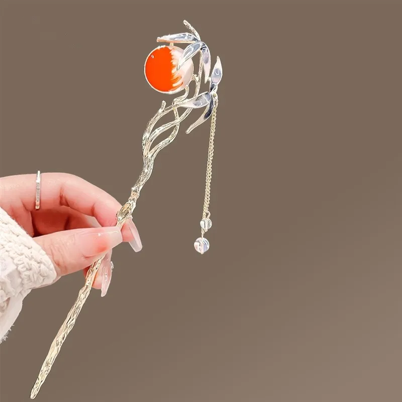 

Закат закат нишевой дизайн китайский стиль шпилька для волос Женская Новая китайская шпилька для волос простой современный сковорода волос Han аксессуары для одежды