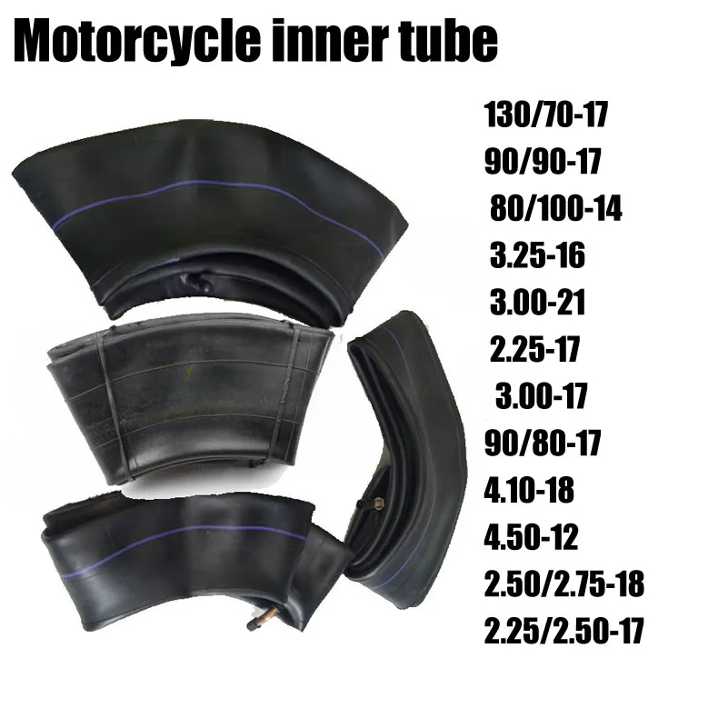 130/70-17 90/90/90-17 3.25/90-16 3.00/70-21 Camera D'Aria Con Valvola Diritta Per Moto Fuoristrada