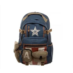 Disney The Avengers Deadpool  Captain America Anime Cartoon Printing Backpack Schoolbag Laptop Bag Outdoor Casual Bag