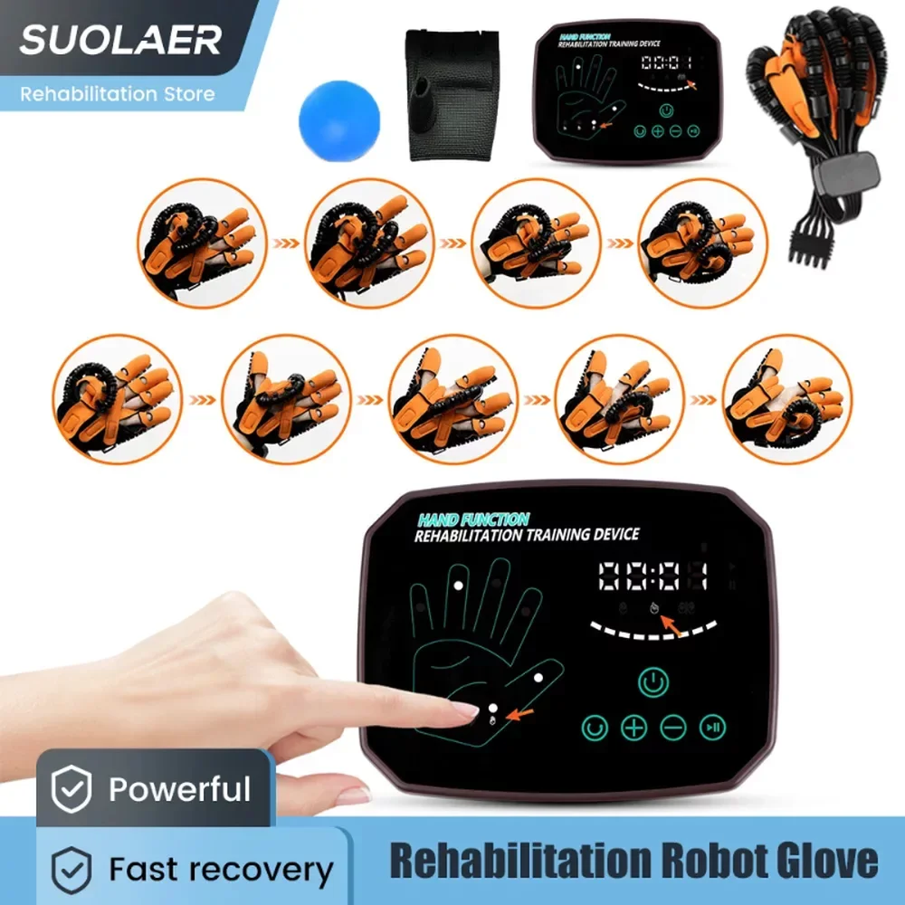 

Hand Finger Training Rehabilitation Robot Gloves Stroke Recovery Glove Hemiplegia Cerebral Palsy Infarction Physiotherapy Device