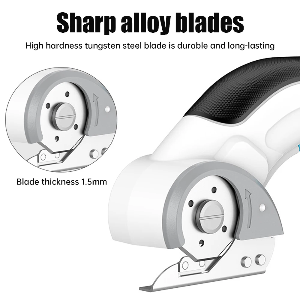 Cordless Electric Scissors Rotary Cutter USB Charging Lithium-Ion Home Tailor Electric Scissors for Cutting Fabric/Leather 2