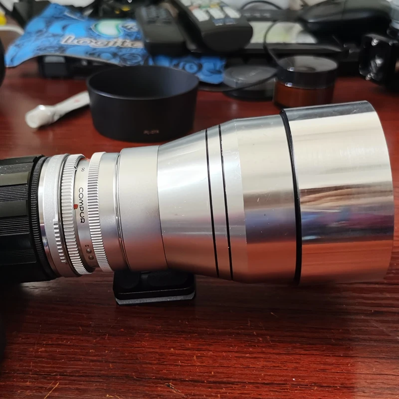 Medium Telephoto Lens len hoods metal silvery shelter from stray lights