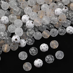 Starfish Print Acrylic Spacer Beads - Round, Ideal for Jewelry and Craft Projects (Random mix)