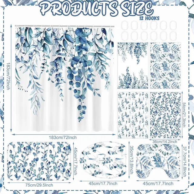 Leaves Bathroom Shower Set 2