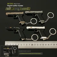 Mini Gun Charm 1:3 Removable Semi-Alloy Nylon TTI G34 Combat Master Glock Metal Model Keychain 2