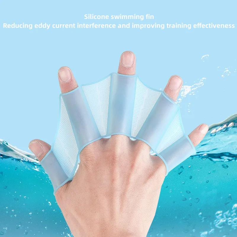 Swimming Flippers Swimmer's Silicone Fingers Flexible Duck Feet For Children And Adults Freestyle Trainer Hands And Feet Paddling Hands