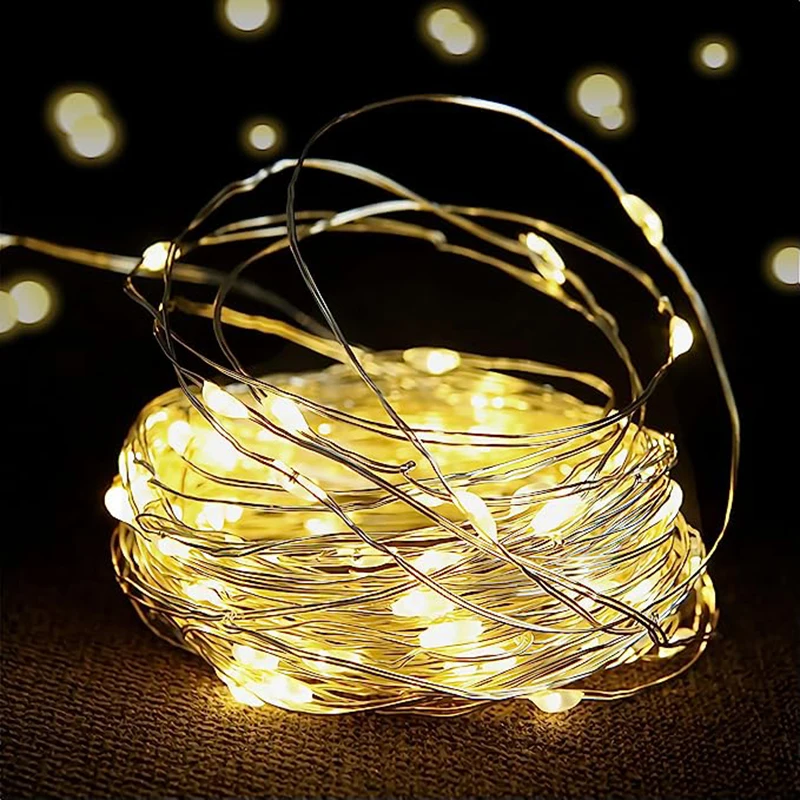 LED Fairy String Lights USB Copper Wire Firefly Garland Light For Home Bedroom Birthday Gift Wedding Party Holiday Decoration