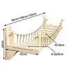 Wall Mounted Cat Climbing Bridge Cat Hammock Sisal Ladder for Kitten Playing and Rest Wood Cat Bridge for Sleeping Playing Climb 5