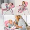 SEJOY Baby High Chair Infants Folding Convertible Removable Tray Adjustable Seat 4
