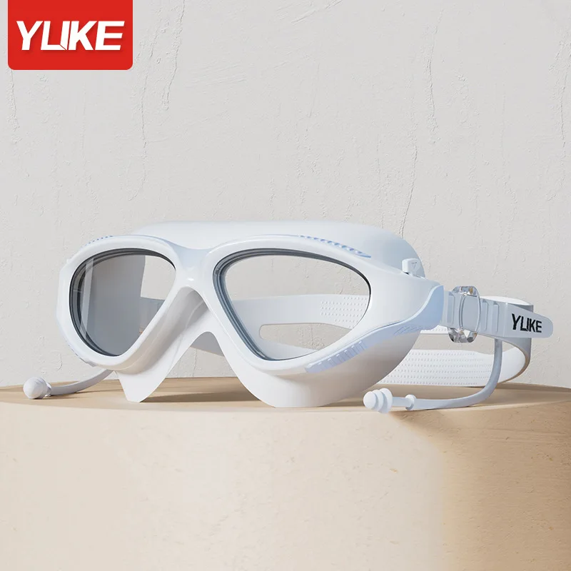 Big Frame Professional HD Anti-fog Silicone Swimming Goggles Adults With Earplugs Swim Glasses Men Women Goggles 2