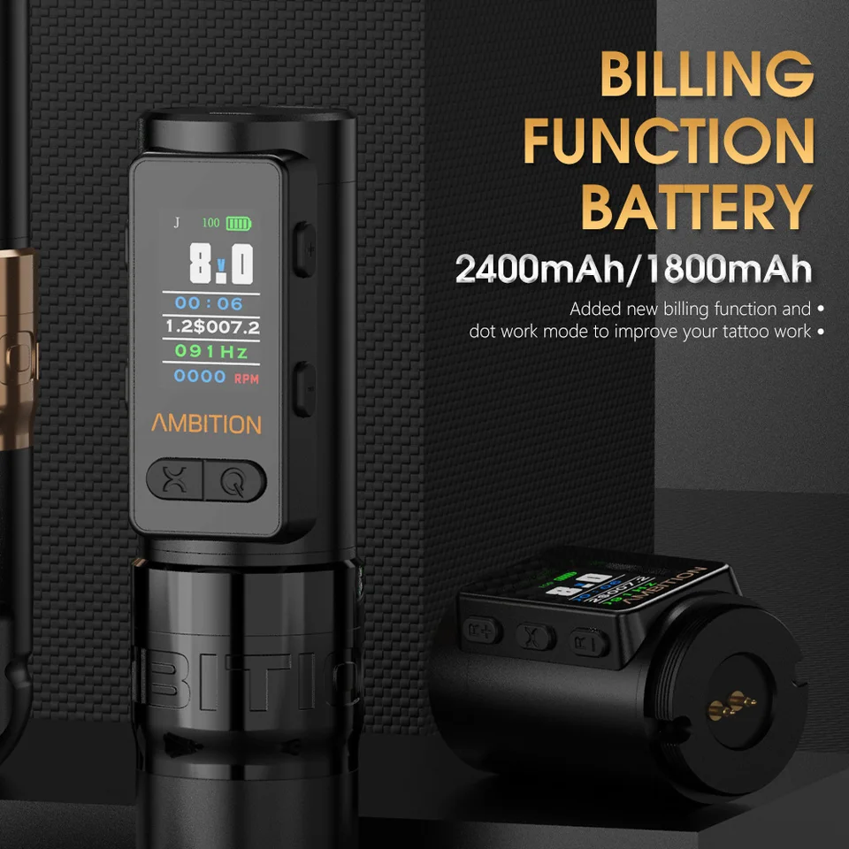 Ambition Soldier Max キット ワイヤレス タトゥー マシン ストレート
