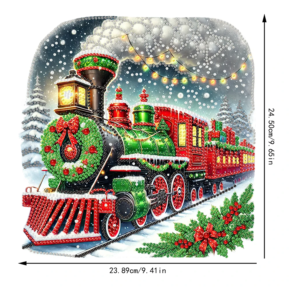 2D Flat Print Xmas DIY Special Shape Table Top Diamond Painting Ornament Kits Desktop Diamond Art Kits Bedroom Table Decoration