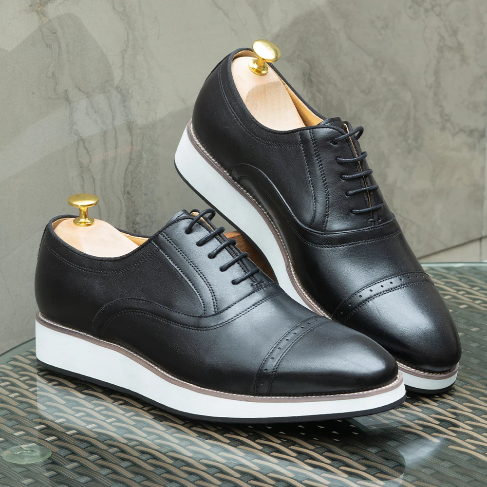 European Version Of Men's Shoes 2-joint Formal Leather Shoes