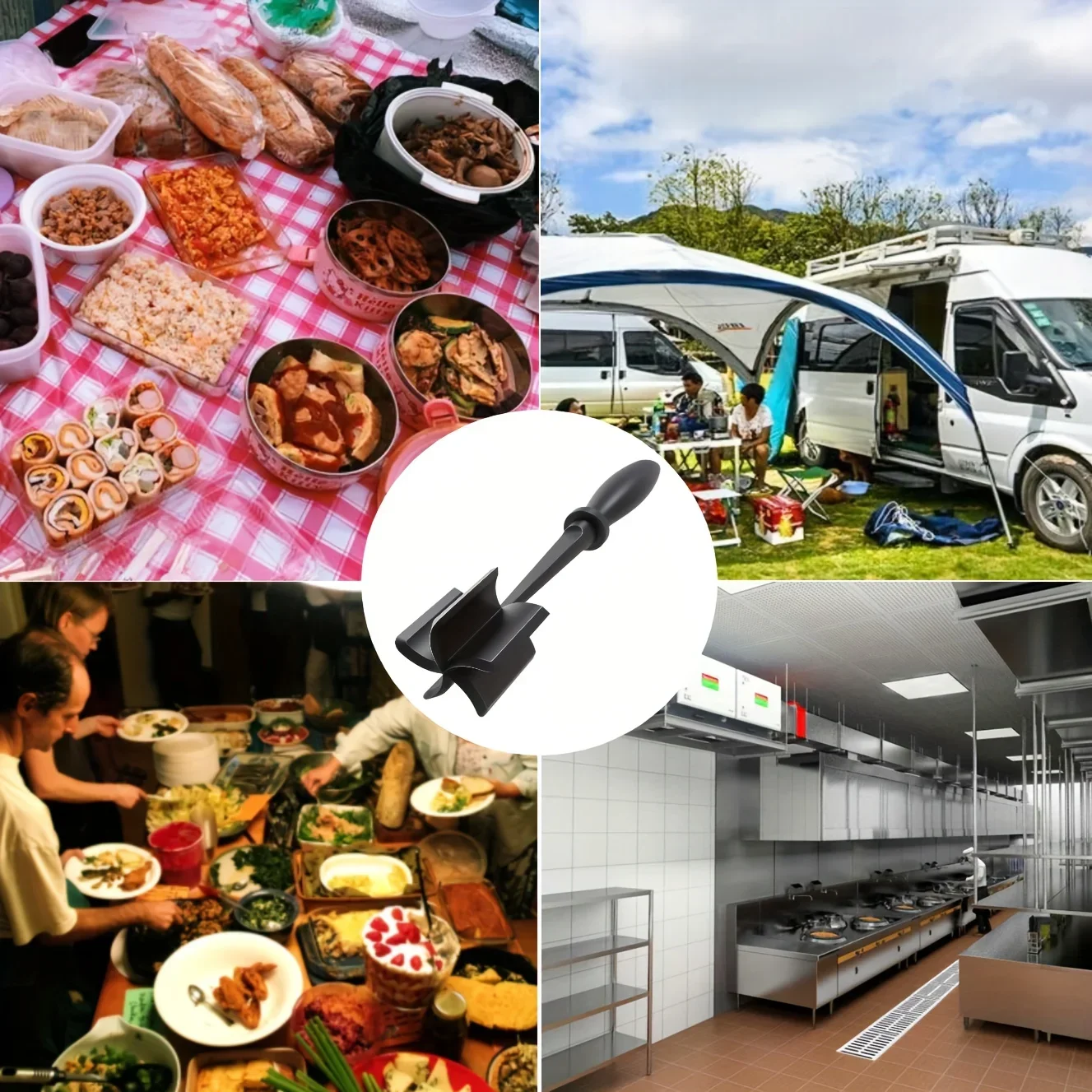 Meat Chopper Kitchen Ground Beef Masher Mixing Grinding and Pounding Spatula Meat Scraper for Mincing Home Gadgets meat grinder