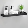 Black Bathroom Shelf Bath Shower Shelf Aluminum Bathroom Corner shelf Wall Mounted Black Aluminum Kitchen Storage holder 1