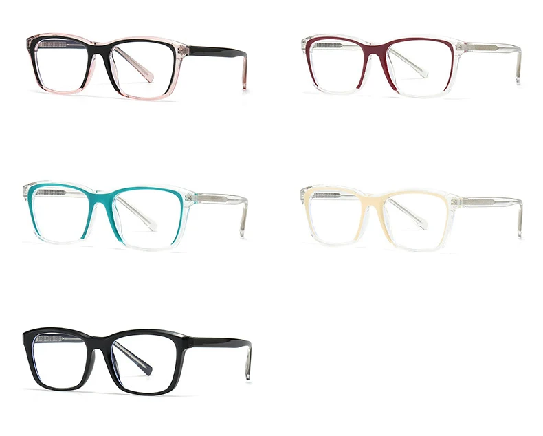 R56841 transparenter Rahmen Lesebrillen Frauen Retro bunte Brille Männer ovale presbyopische Brille diopt risch 0.5 ~ 3,5 – Detail 2