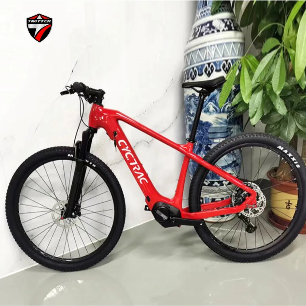 

2023 TWITTER EM8 27.5/29 inch M6100-12S Bafang mid-motor M500-48V13A 250W500W mid-drive 250W carbon fiber electric mountain bike