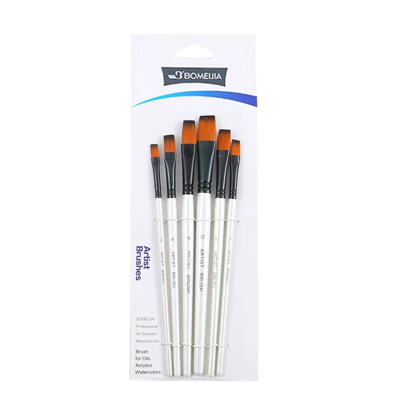 Premium Paint Brushes Set - Versatile Round, Flat, Angle, Filbert Brushes for Acrylic, Watercolor, Oil, & Gouache Painting
