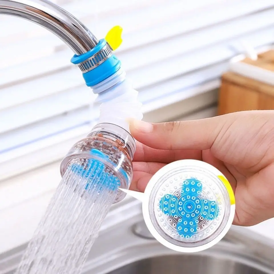 360 Adjustable Flexible Kitchen Faucet Tap Extender Splash-Proof Water Faucet Rotating Drainer Water Filter Water Purifier