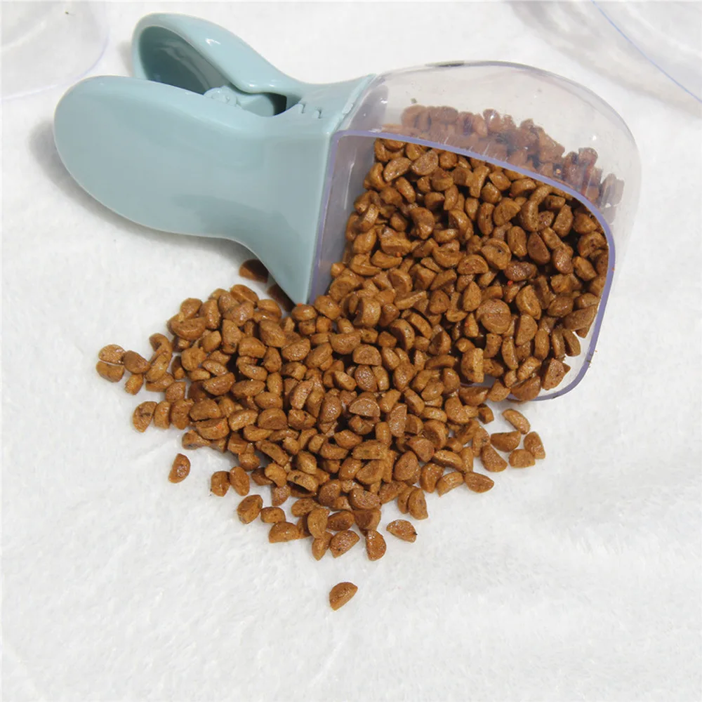 colher multifuncional para pet, colher multifuncional para cães, colher multifuncional para cachorro, colher 3 em 1, colher para ração, colher medidora de ração, mundomiauauau, miauauau