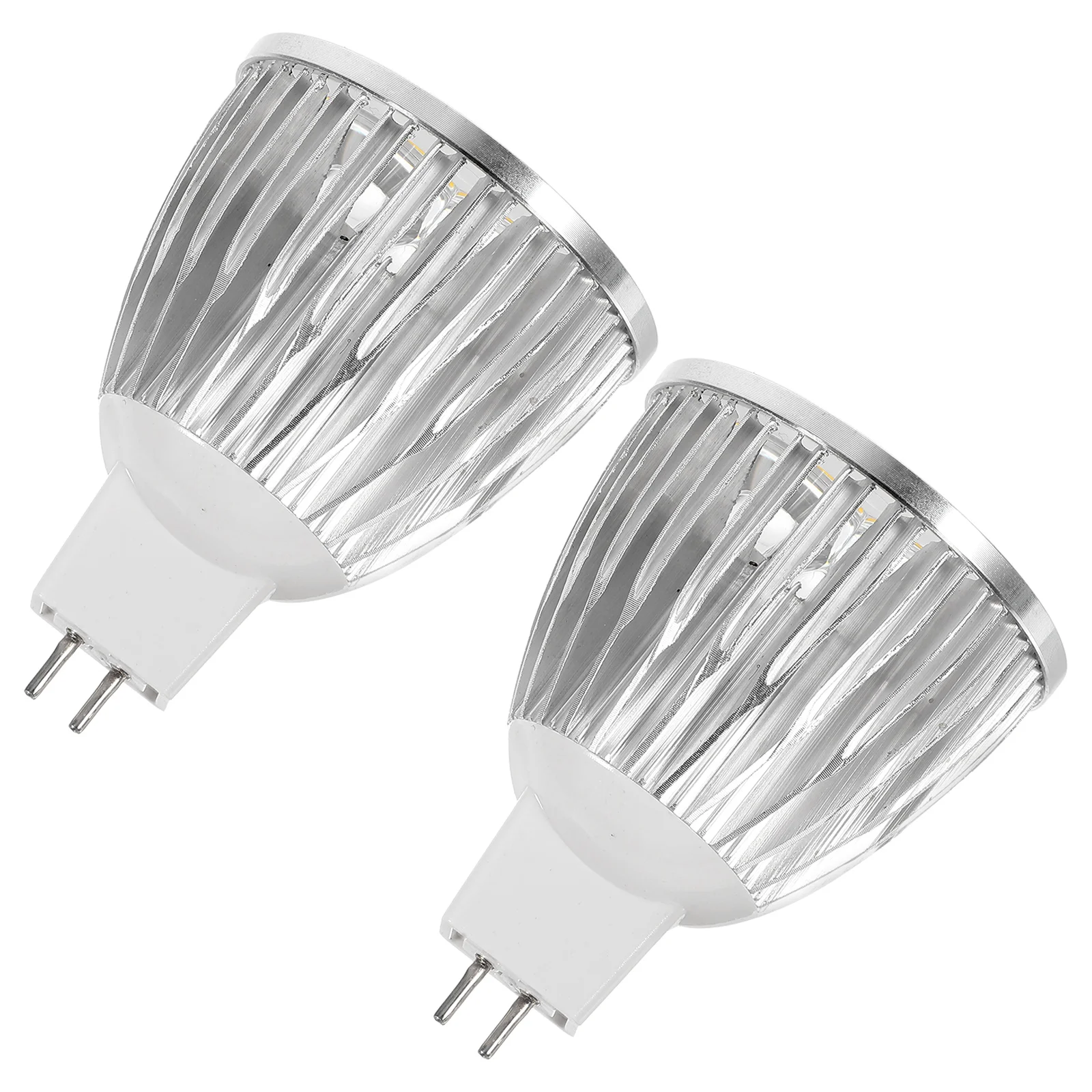 

2 Pcs Heater Lamp Beads Light Bulb Wax Warmer Replacement White Dedicated LED MR16 Bulbs Aluminum Pin