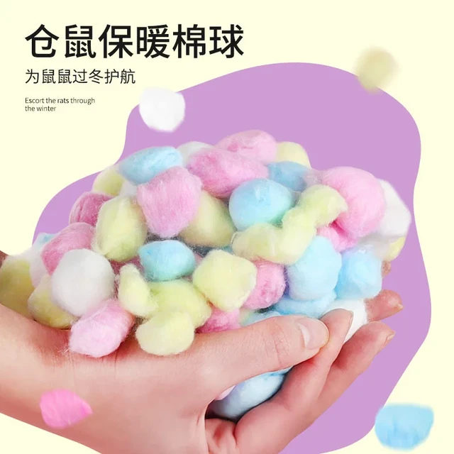 100PCS Hamster Cotton Balls Winter Warm Hamster Nesting Material Colorful  Cute Mini Balls Small Pet Cage Accessories - AliExpress