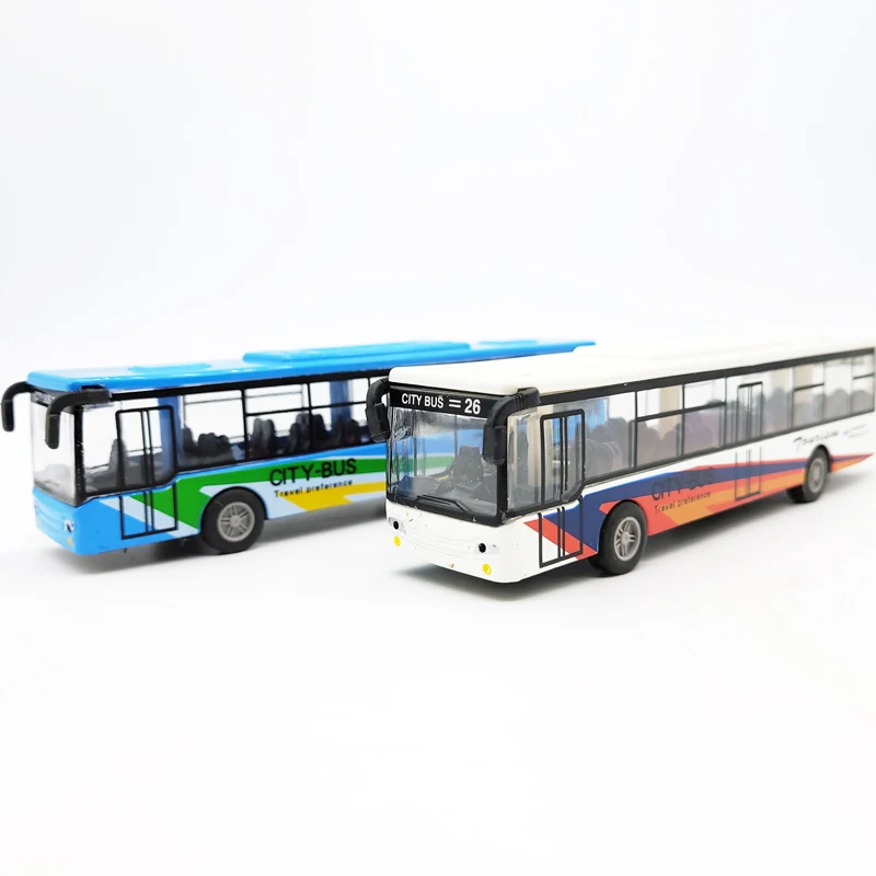 1/50 Scale Model City Bus Miniature Airport School Bus without Lamp for  Architectural Building Street Landscape Layout Diorama