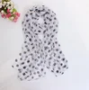 Spring and Autumn Georgette Polka Dot Scarves Bright Red Scarves Dot Scarves Women's Thin Chiffon Long Scarves Sunscreen Shawls 5