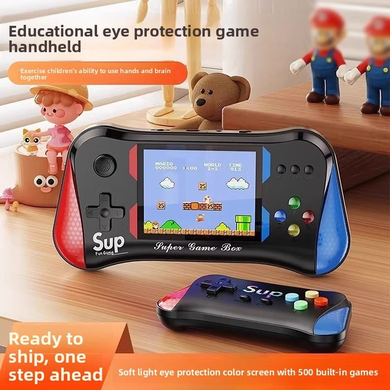 Vintage-Inspired Portable Gaming Console for Kids - Classic Retro Fun