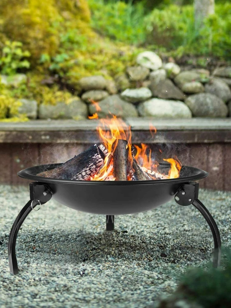 BBQ Grill Heater Grills Round Fire Pit Small Barbecue Stove Charcoal BBQ  Grill Patio Camping Picnic Burner Outdoor Portable - AliExpress