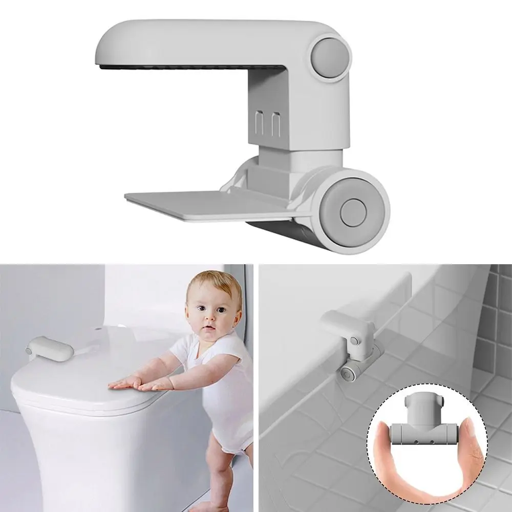 Portable White Baby Toilet Locks Anti-Opening Multi-functional Toilet Lids Seat Locks Self Adhesive Security Protection