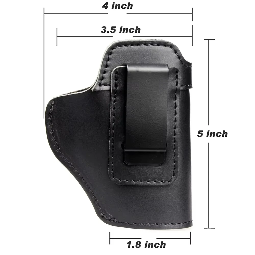 Left RIGHT Tactical Leather Holster for Concealed Carry Airsoft IWB Gun Holsters for Glock 17 19 43X Sig P365 9mm Hunting