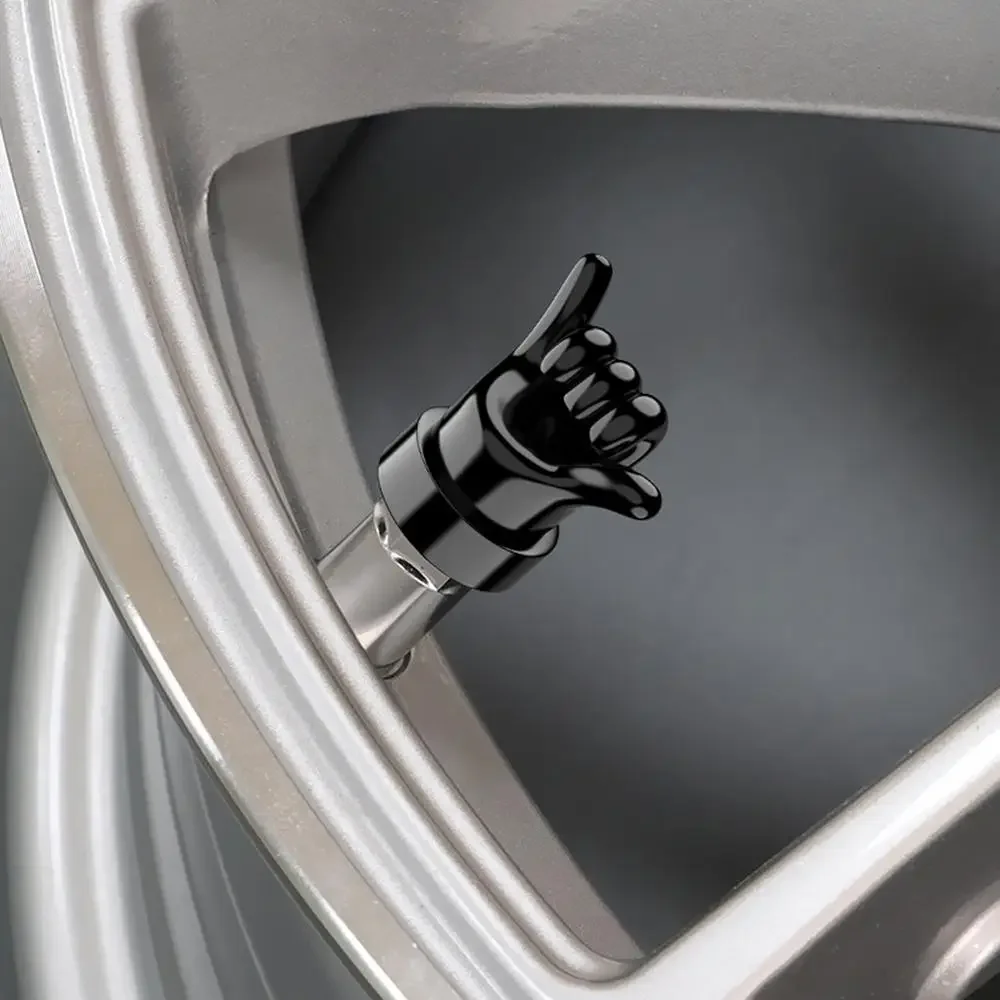 제스처 타이어 밸브 스템 캡 커버, 재미있는 타이어 에어 캡, 자동차, 트럭, SUV, 오토바이, 자전거용 범용