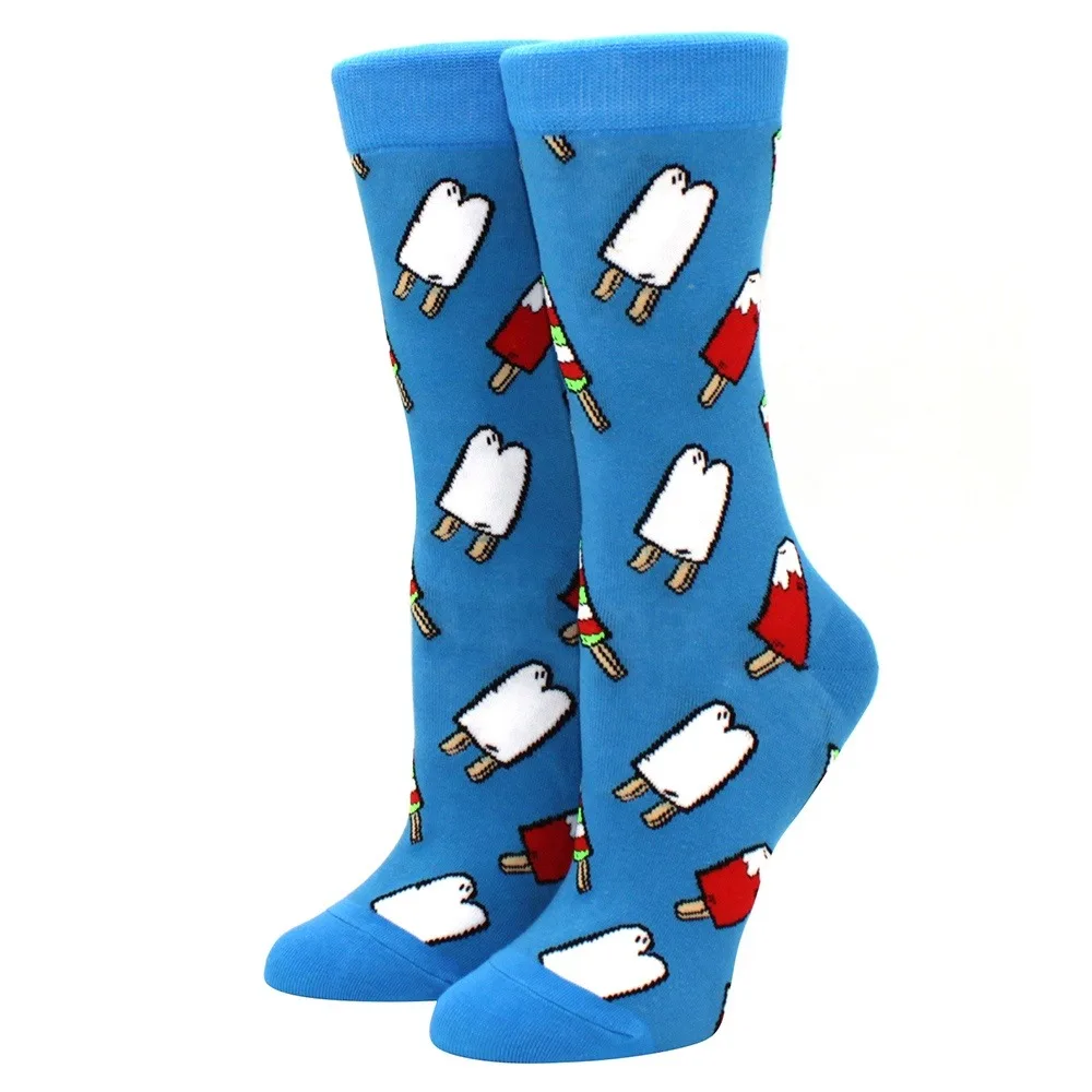Harajuku Cotton Cartoon Pattern Unisex Socks – Funny & Happy Kawaii Design
