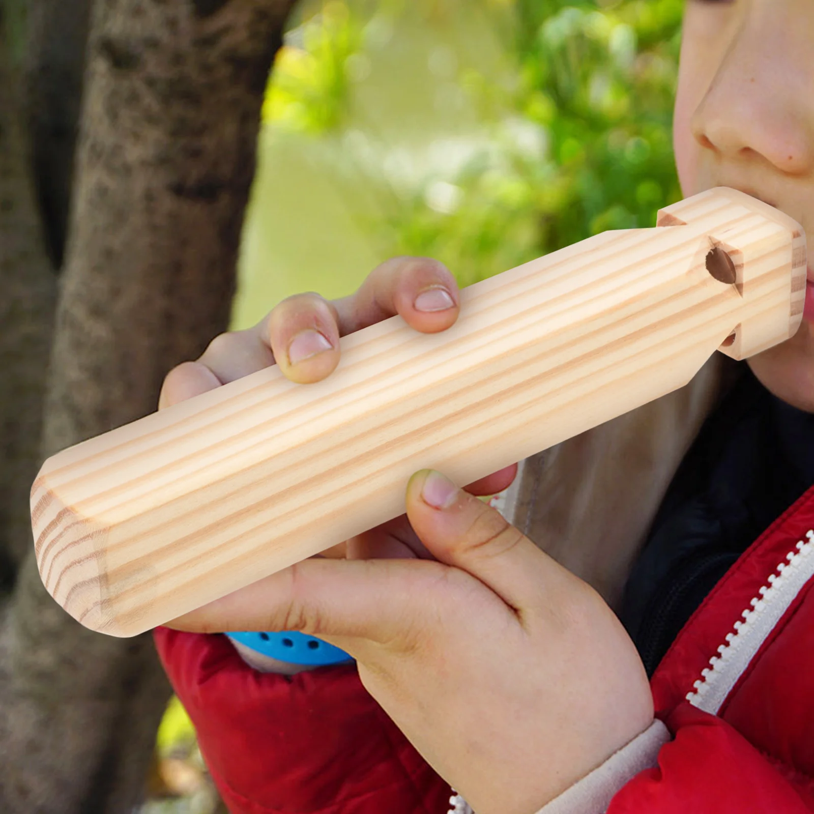 

Hole Train Whistle Kids Instruments Children Toys Small Porous Musical Wooden Flute Educational