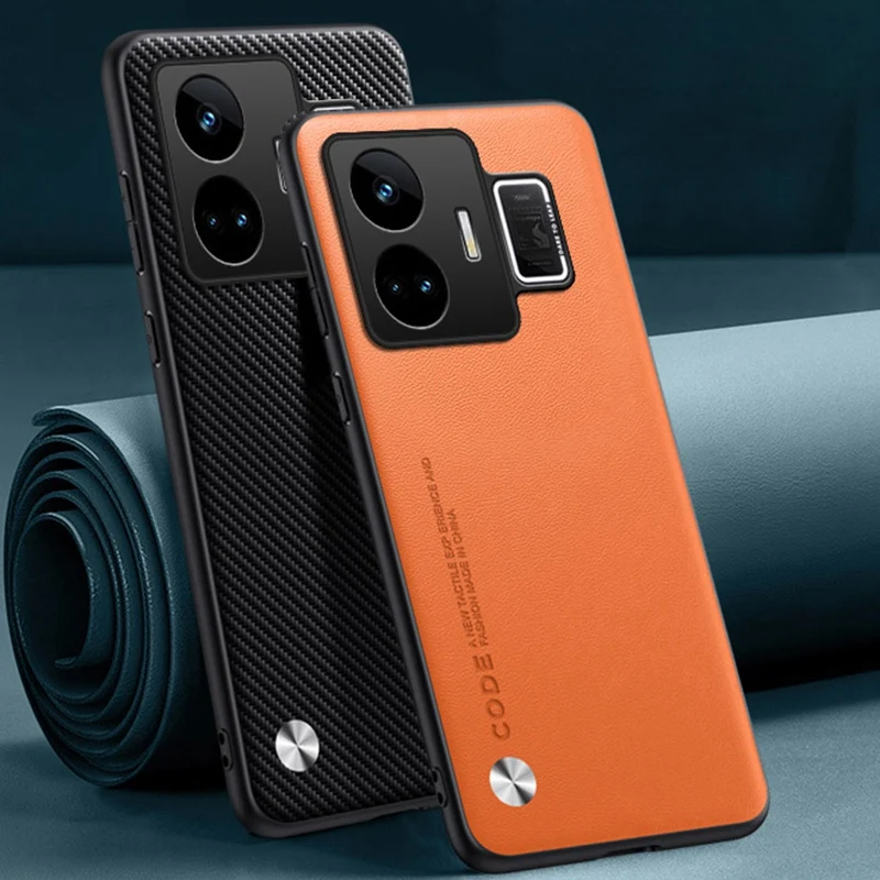 Luxury PU Leather Matte Silicone Full Protection Phone Case