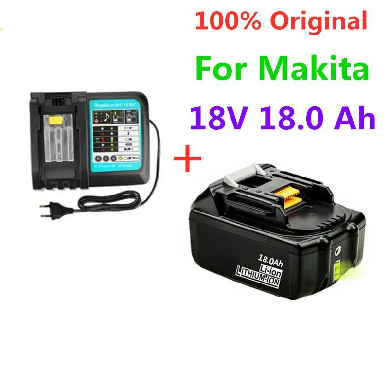 

Сменный литий-ионный аккумулятор 18 В 8000 Ач для MAKITA BL1880 BL1860 BL1830battery + Charger