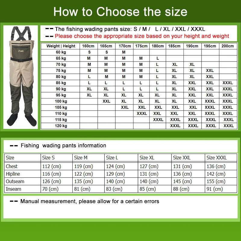 Fly Fishing Waders Waterproof for Men Women Hunting Overalls Wading Pants with Neoprene Socks Clothes