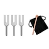 Angel Tuning Fork Set - 4096 Hz, 4160 Hz, 4225 Hz - Therapeutic Instrument Set with Wooden Strike and Storage Bag 6