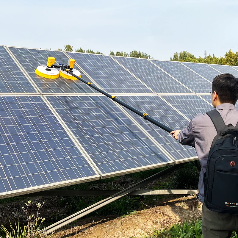 

Solar photovoltaic panel cleaning machine