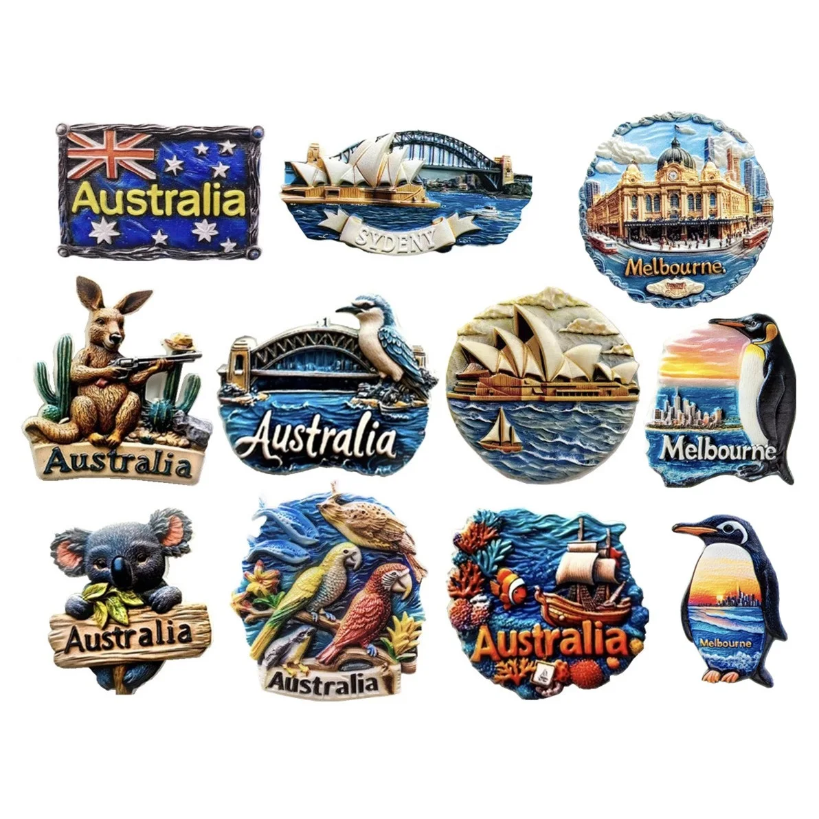 Resin 3D Fridge Magnets Oceania Australia Sydeny Melbourne Tourism Souvenir Refrigerator Handicraft Gift Decoration Articles magnetic fridge magnets,magnetic sticker,magnetic fridge stickers,refrigerator decor