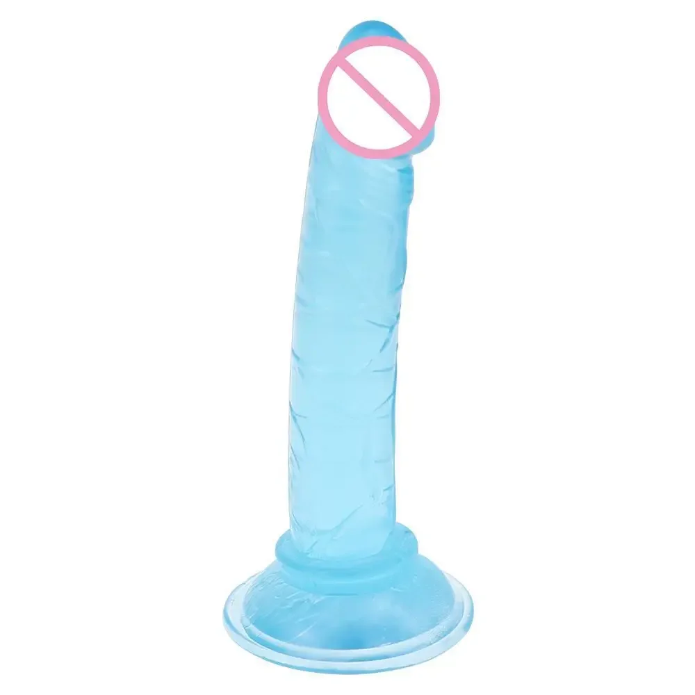 Sex Toys Porno Mini Jelly Dildo For Woman Small Penis Sex Toy Sucker Penis Crystal Transparent Quality TPE Sex Toys Female Shop