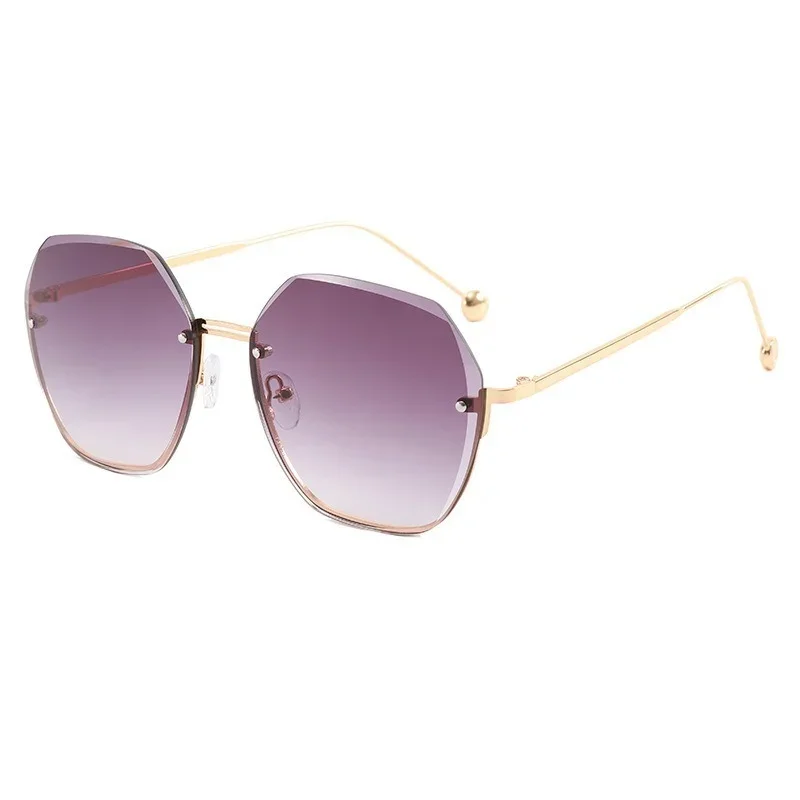 Vintage Rimless Pilot Sunglasses Women Men Retro Cutting Lens Gradient Sun Glasses UV400,vintage sunglasses,women sunglasses