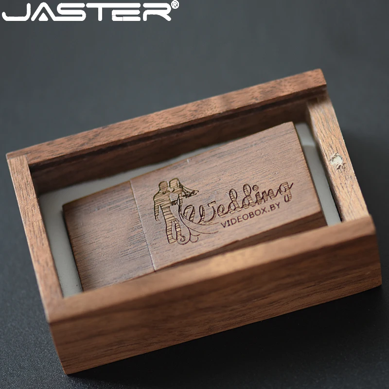 Lot Usb Flash Drive 128gb Caixa de Madeira Pen Drive 64gb Livre Logotipo Personalizado Presente de Casamento Criativo Memory Stick 32gb Pendrive 16gb 10 Pcs - Imagem 4