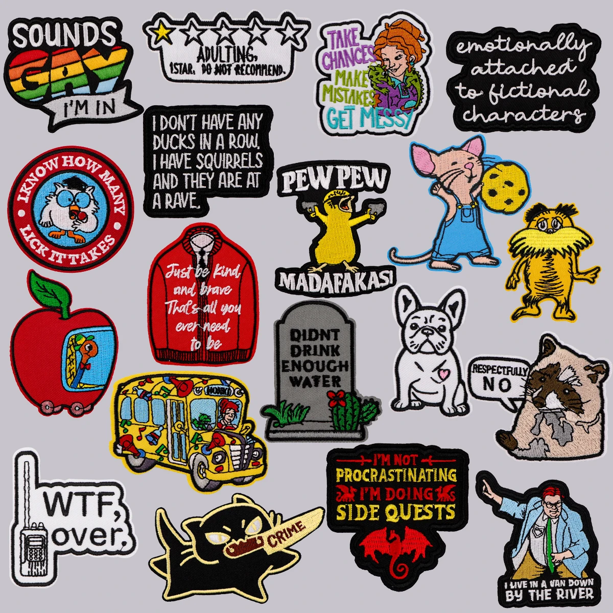 Charming Animal Embroidered Iron-On Patches