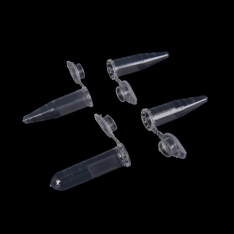 50PCS 1.5ml Lab Clear Test Tube Centrifuge Vial Snap Cap Micro Plastic Container for Laboratory Sample Specimen Lab Supplies plastic test tubes centrifuge tube