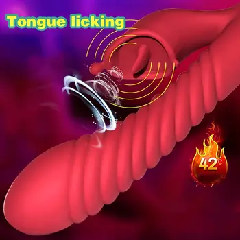 Vibrator Automatic Clitoral Tongue Licking G-spot Dildo Massager With Multiple Vibration Modes Sex Toy For Adult Women & Couples 3